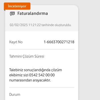 Vodafone'dan Haksız Ödeme İadesi Bekliyorum