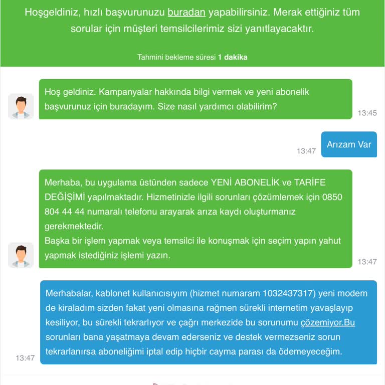 Kablo Net'in Sürekli İnternet Kesintileri Ve Yetersiz Destek
