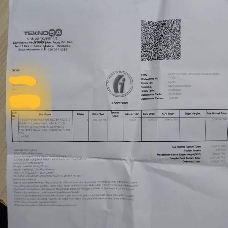 Reeder Garanti Kapsamında Beklenmedik Ücret Talebi