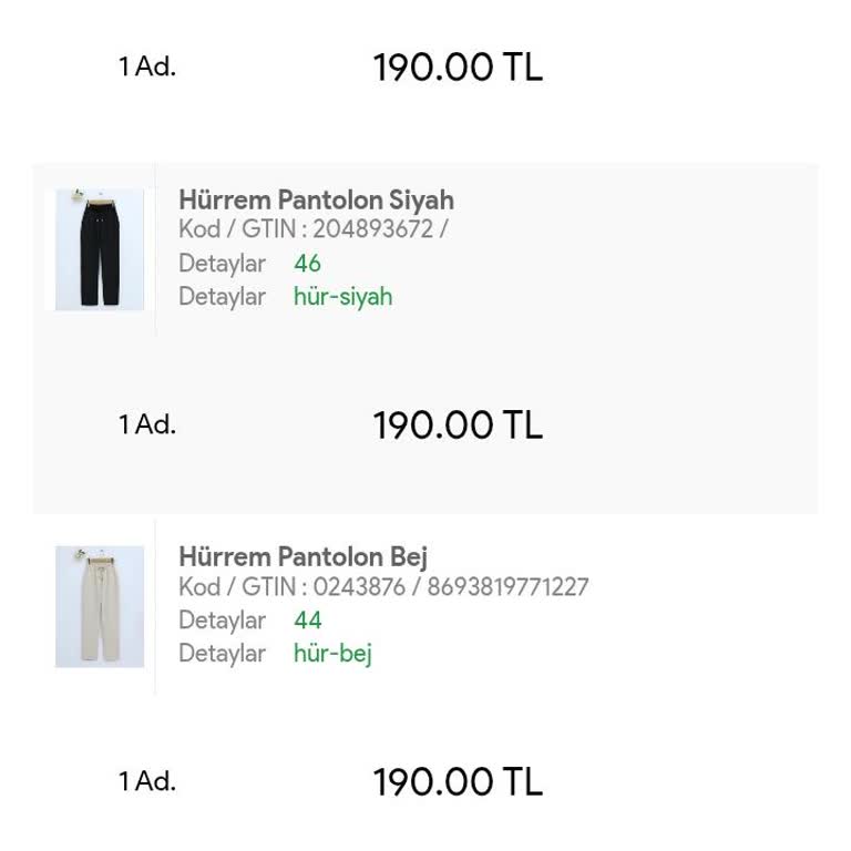 Yanlış Beden Ve Renk Sorunu