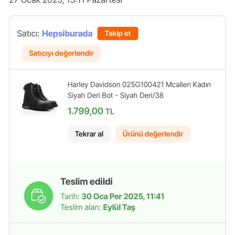 Hepsiburada'dan Gelen Sahte Harley Davidson Çizme Şoku