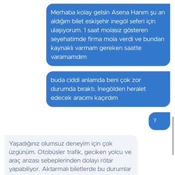Obilet'in Müşteri Destek Eksikliği
