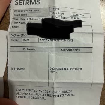 Elbisenin Kalitesizliği Ve Mağaza İlgisizliği