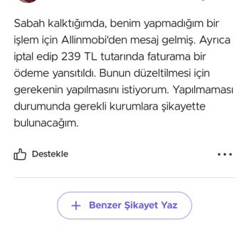 İzinsiz Abonelik Ve Onaysız Ödeme Sorunu