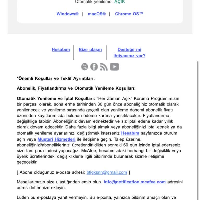 İzinsiz Kredi Kartı Çekimi