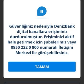 Denizbank Mobil Bankacılık Erişim Sorunu Ve Müşteri Hizmetleri Yetersizliği