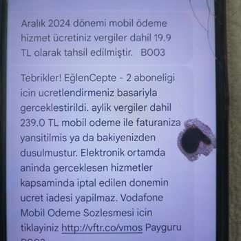Vodafone'da Bilgim Dışında Başlatılan Abonelik Ve Ücretlendirme Sorunu