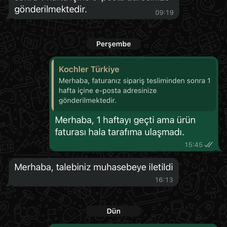 Fatura Sorunu: Kochler.com Üzerinden Yapılan Alışverişte Yaşanan Sıkıntı