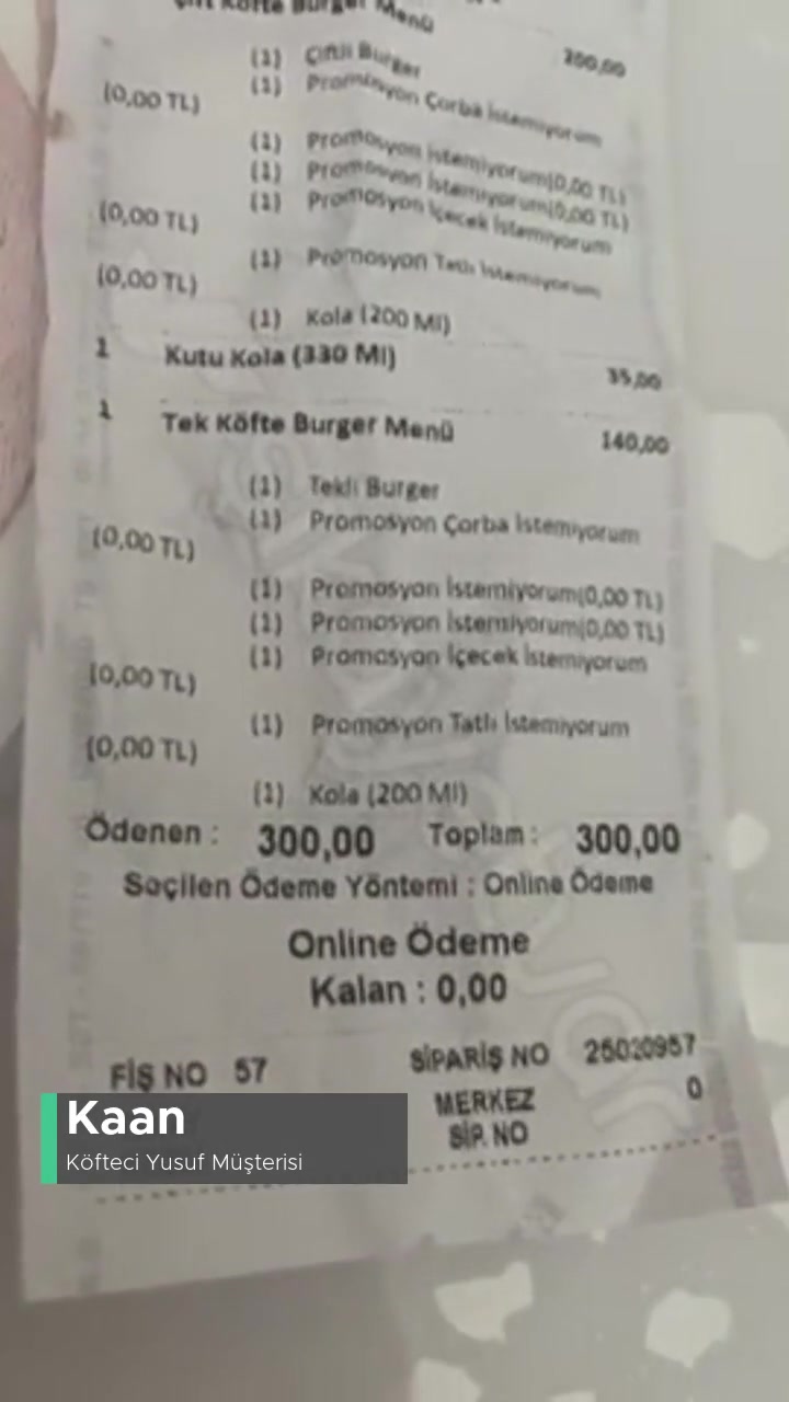 Köfteci Yusuf Eksik Ürün Siparişi! videonun kapak resmi