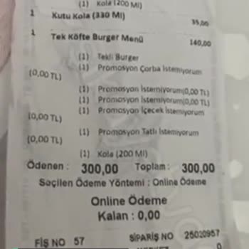 Köfteci Yusuf Eksik Ürün Siparişi!