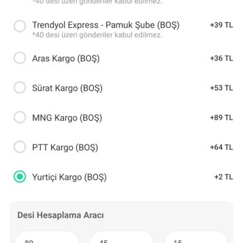 Dolap Uygulamasında Yanlış Kargo Ücreti Hesaplaması