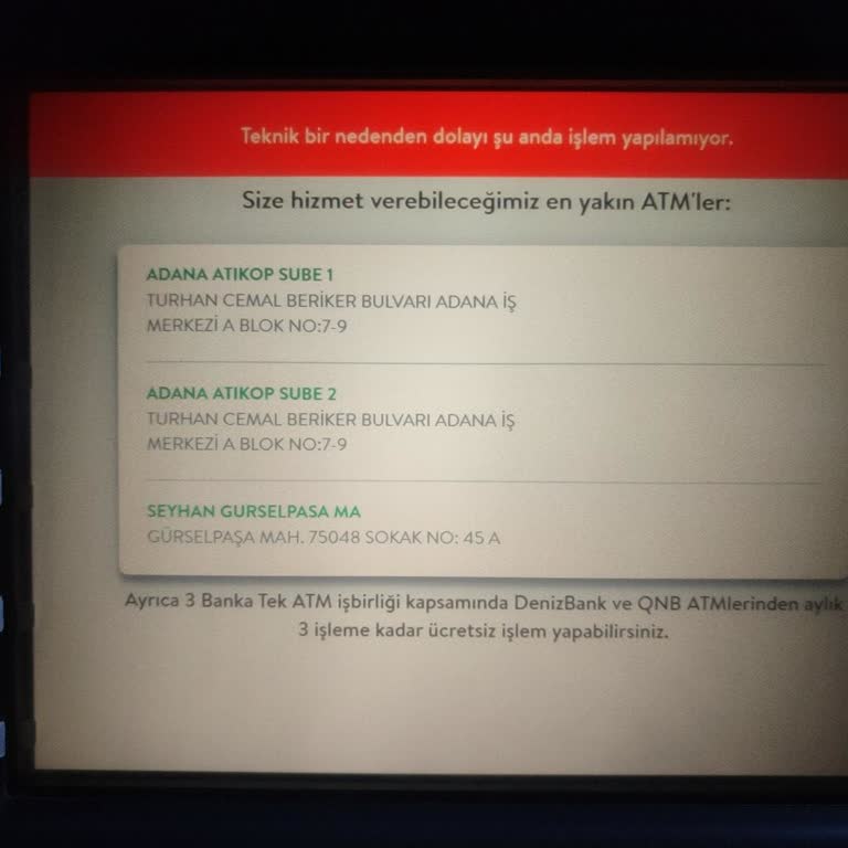 TEB ATM'leri Sürekli Arızalı Ve Limit Sorunu