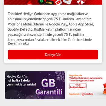 Vodafone Hediye Çarkı İndirimi Faturama Yansımadı