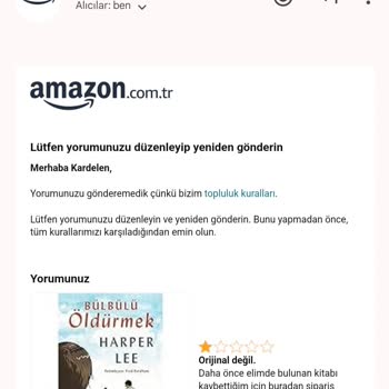 Yanlış Kitap Ve Yetersiz Müşteri Hizmeti