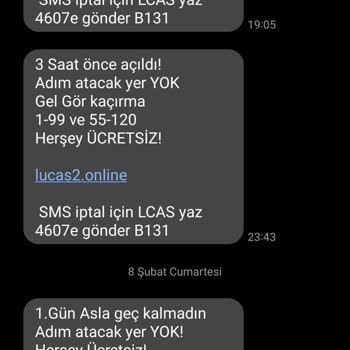 Tarafıma Gelen SMS'ler