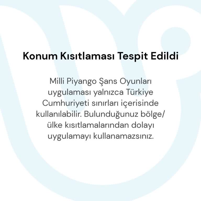 Milli Piyango Uygulaması Erişim Sorunu