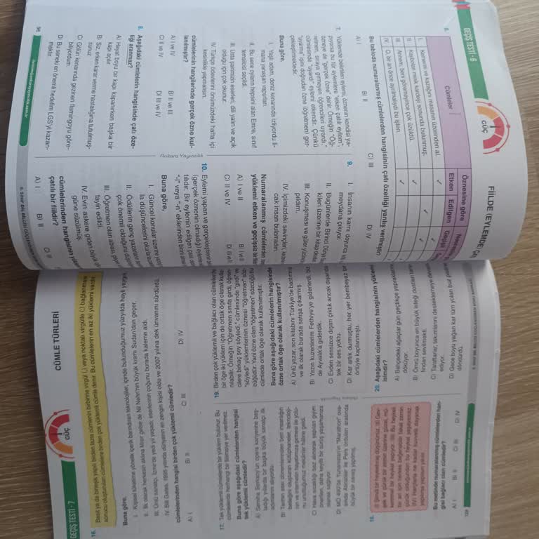 Ters Basılmış Sayfalarla Dolanan Dil Bilgisi Kitabı