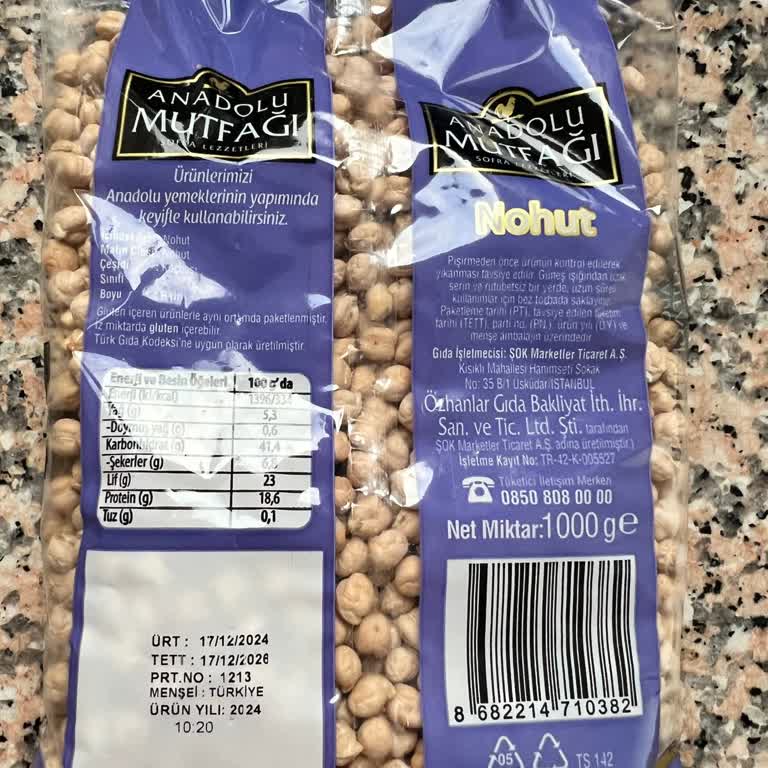 Şok Market'ten Alınan Nohut Pişmiyor