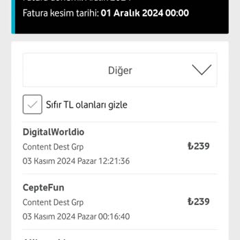 Vodafone'da Mobil Ödeme Sorunu Ve Fatura Şişmesi