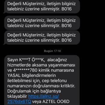 Yanlış Kişiye Gönderilen Sürekli Sigorta Mesajları
