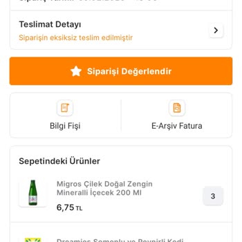 Eksik Sipariş Ve İlgisiz Müşteri Hizmetleri