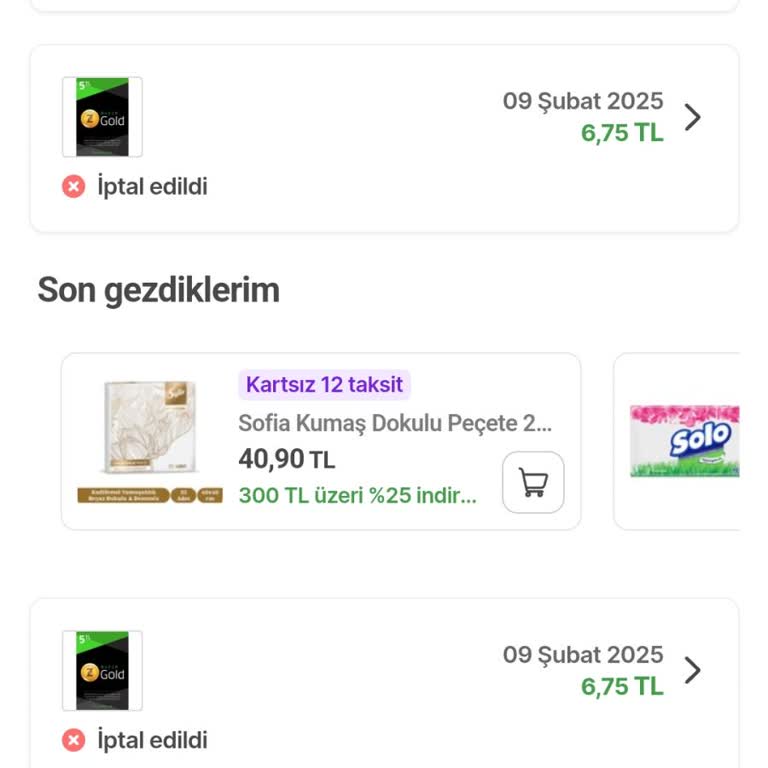Sürekli İptal Olan Siparişler