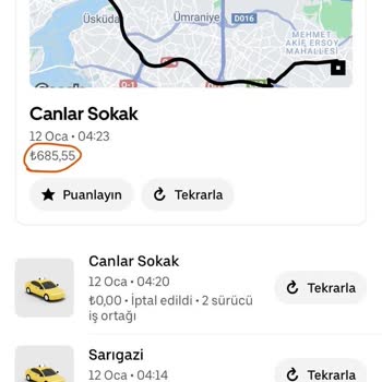 Uber Yolculuğunda Çifte Çekim Mağduriyeti