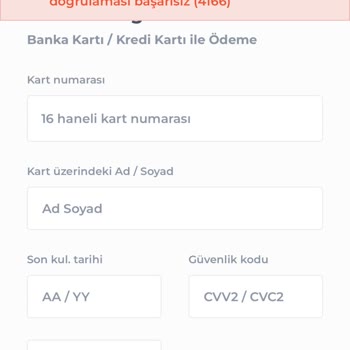 Ödeme Hatası Ve Sipariş Sorunu