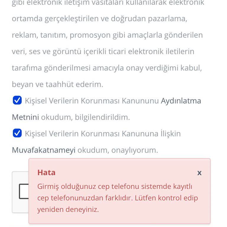 Passolig Uygulamasında Kendi Numaramla Üye Olamıyorum