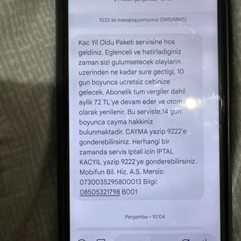 Akıllı Saat Tarifesi Üzerine Ek Paket Sorunu