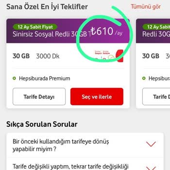 Vodafone'un Taahhüt Ve Fiyat Politikası İle Mağduriyet Yaşıyorum