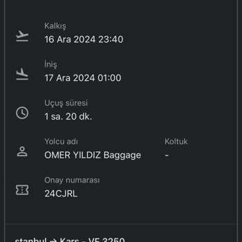 Ajet Firması İle Hasarlı Bagaj Sorunu