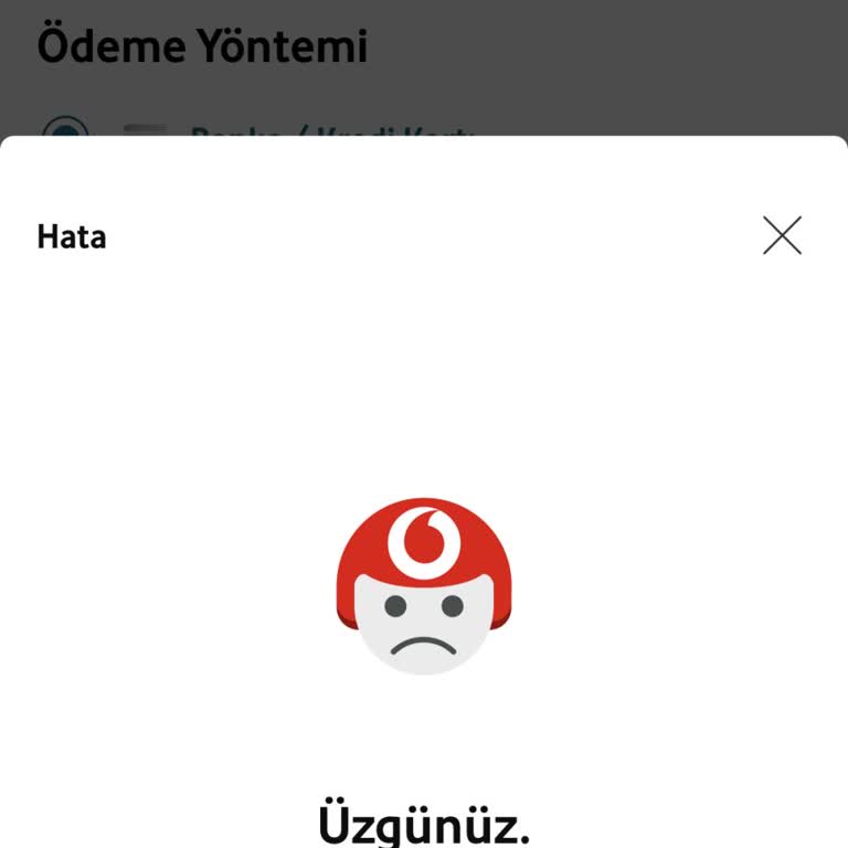 İninal Kartla Vodafone Fatura Ödeme Sorunu