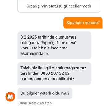 Migros Sanal Market Teslimat Sorunu