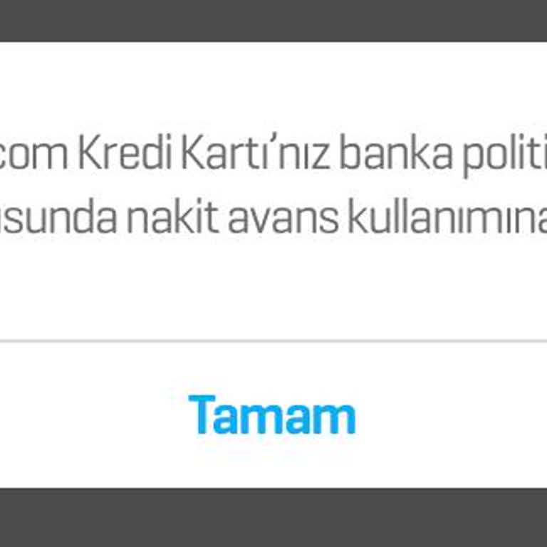 Kredi Kartı Nakit Avans Sorunu Ve Çözüm Talebi