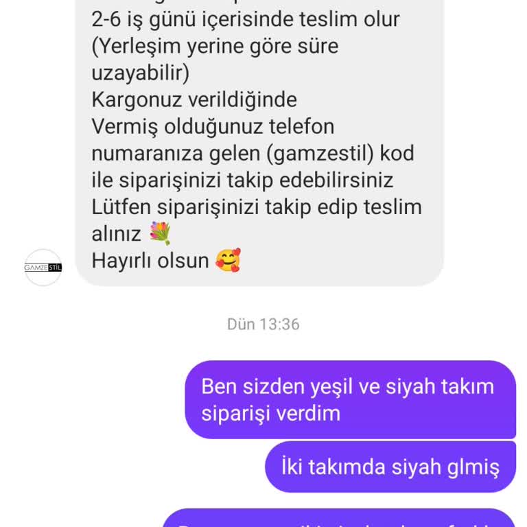 Yanlış Renk Siparişi Ve İletişim Sorunu