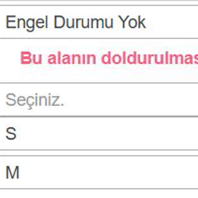 Başvuru Sistemindeki Engel Seçimi Sorunu