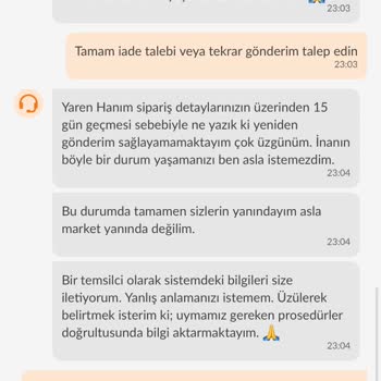 Yanlış Bilgilendirme Ve İade Sorunu