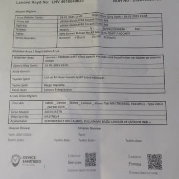 Lenovo Tablet Garanti Sorunu Ve Yüksek Servis Ücreti
