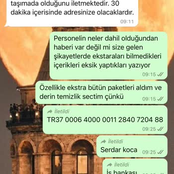 Derin Temizlik Hizmetinde Hayal Kırıklığı