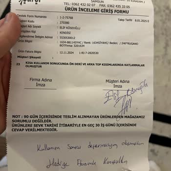 Rugano Botun Kalitesizliği Ve İade Sürecindeki Hayal Kırıklığı