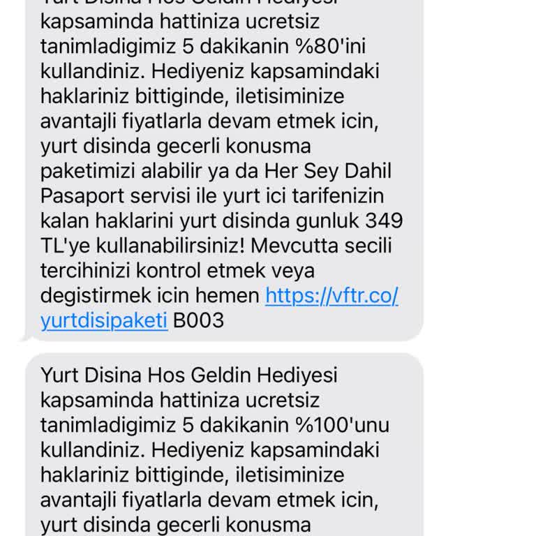 Yurt Dışı Kullanım Paketi Bilgilendirme Eksikliği Ve Yüksek Fatura Şoku