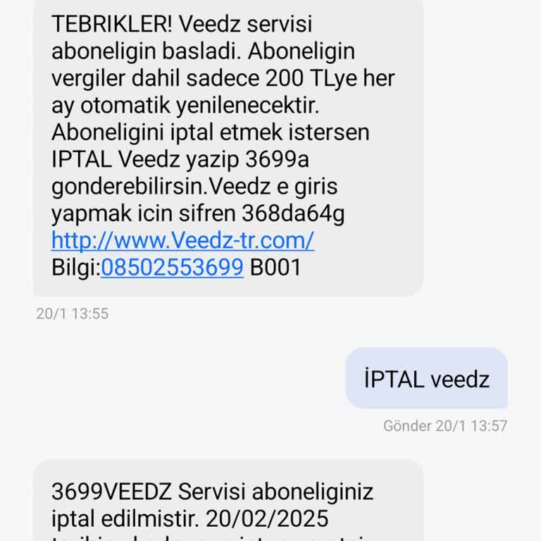 Yanlışlıkla Onaylanan Abonelik Ücreti