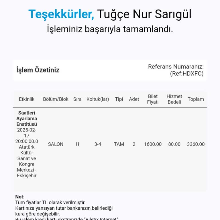 Yanlış Şehir Bilgisi Nedeniyle İade Edilemeyen Biletler