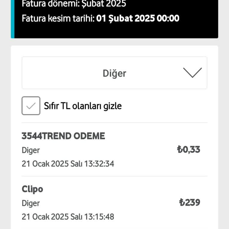 Clipo Bilgim Dışında Faturama Yansıyan Ücret!