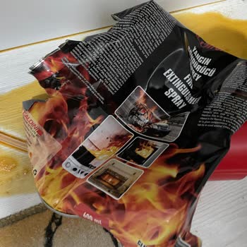 Caldini Yangın Spreyi Şişesi Patlamış