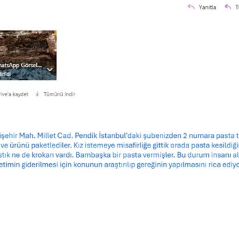 Yanlış Pasta Teslimatı Ve İlgisiz Müşteri Hizmeti