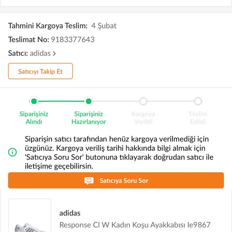 Adidas Siparişim Ne Gönderildi Ne İptal Edildi