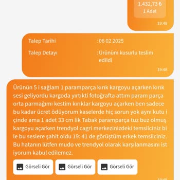 Kırık Ürün Ve İletişim Sorunlarıyla Mağduriyet