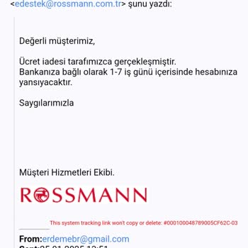 Rossmann'dan Alınan Ürünün İade Sürecinde Yaşanan Sorunlar